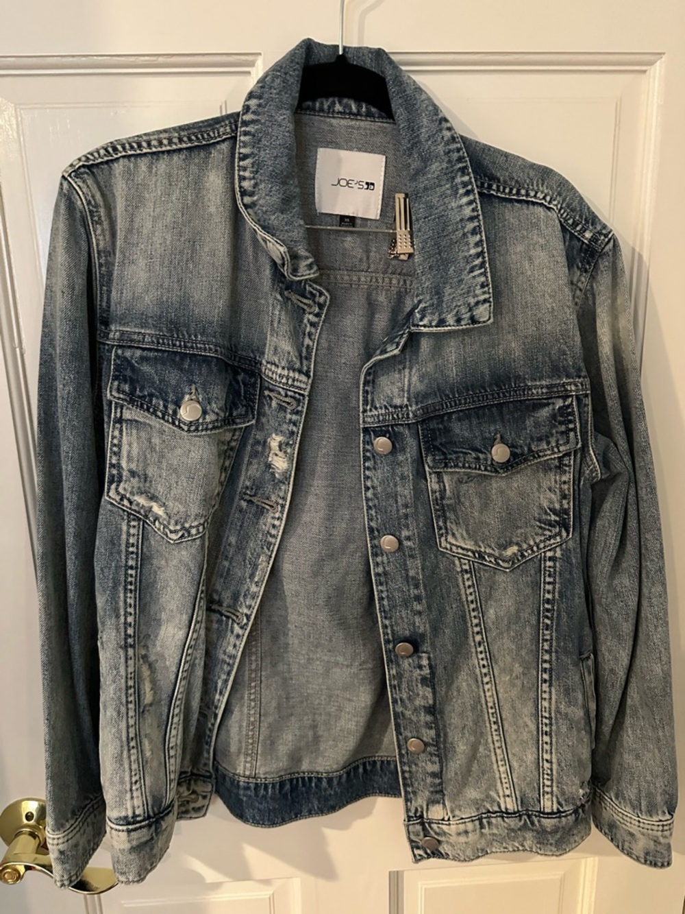 Joe's Jeans Light Blue Denim Jacket with Logo Patch